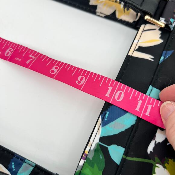 Travelon Anti Theft Addison Tote Bag Midnight Floral Travel 15x11x4 READ Black - Picture 10 of 10